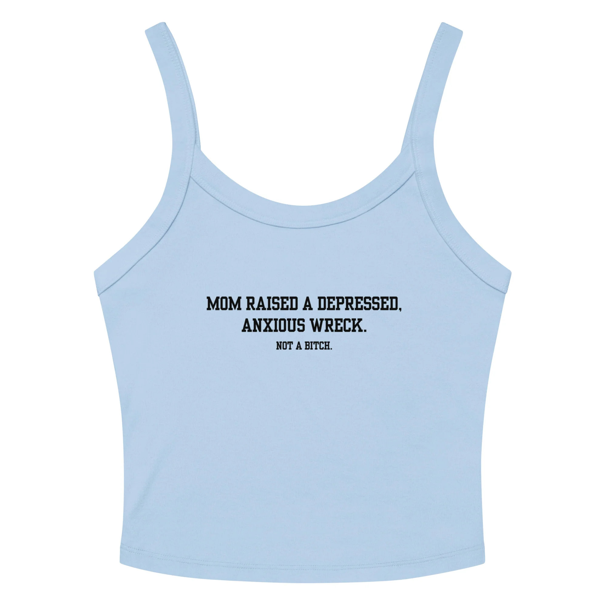 Mom Didn't Raise A Bitch Crop Tank Top - Image 4